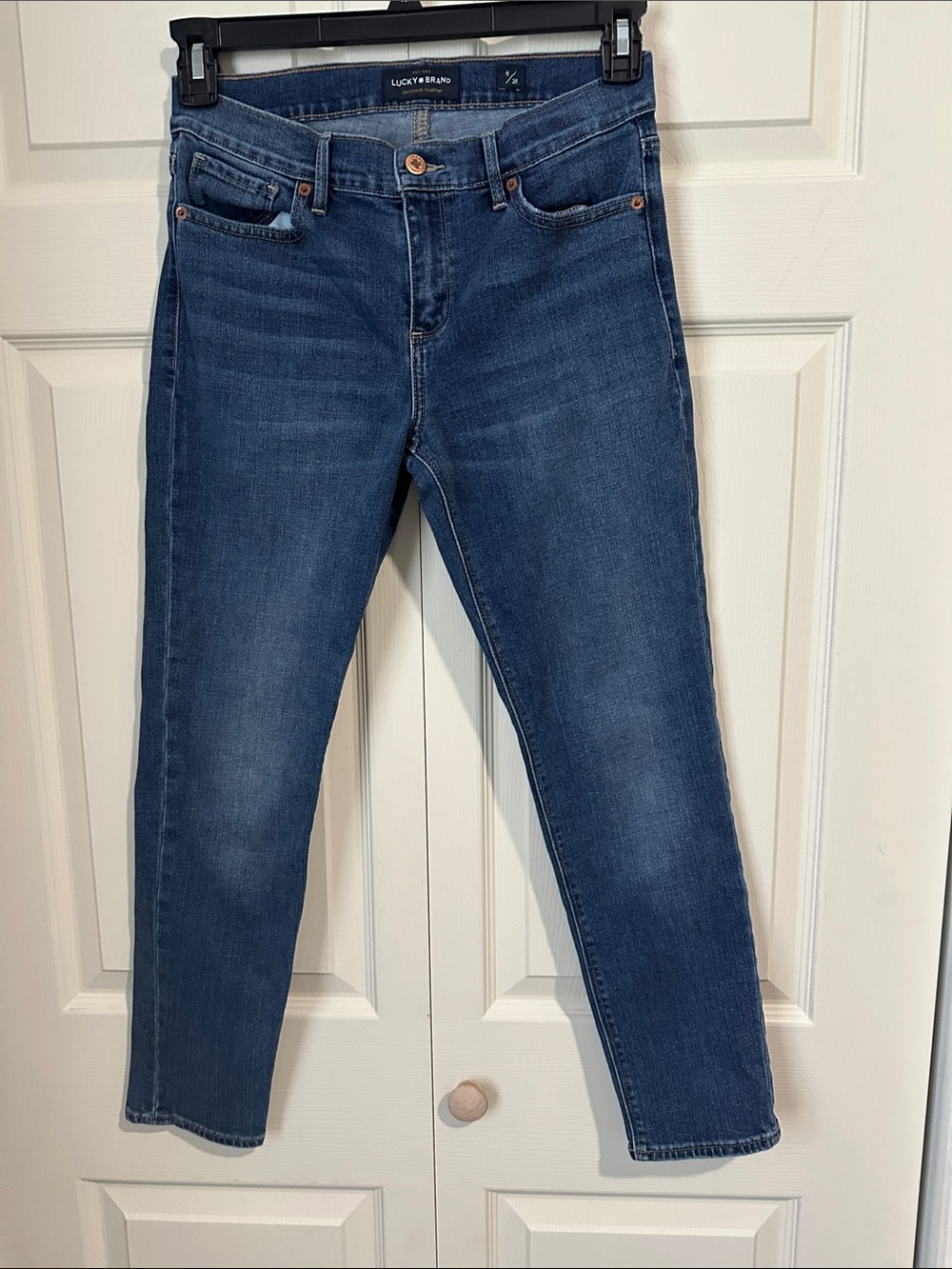 Lucky Brand Women's Dark Blue Brooke Crop Jeans
